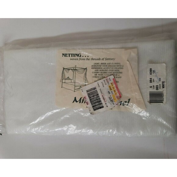 Mosquito Netting Bed Canopy Tent Romantic 90s Spiegel Home Sheer White 21 Ft Vtg - Picture 2 of 9